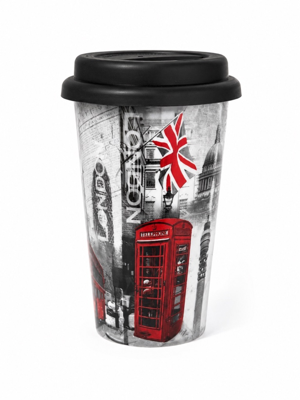 London Travel Coffee Tumbler | Red Telephone Booth Reusable Cup